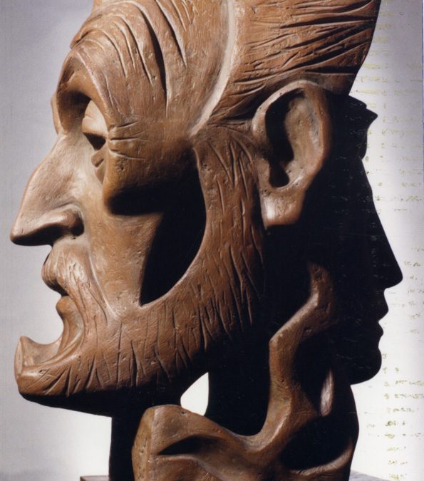 Cabeza de Unamuno con Atenea