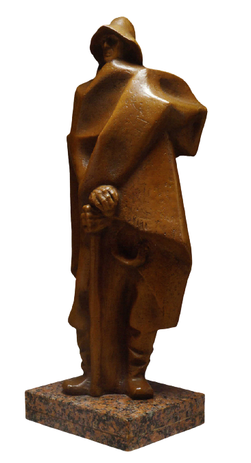 Pastor con manta, cayada y honda